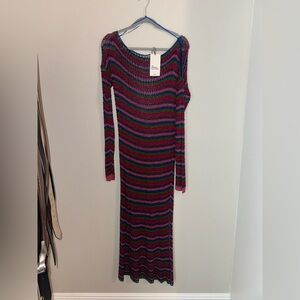 Zara Colorful Long Sleeve Knit Dress / Coverup